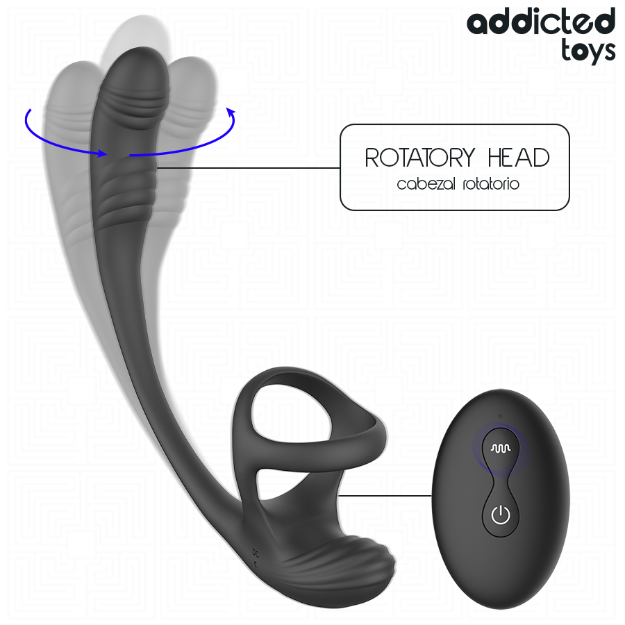 Addicted Toys - Analplug Mit Vibration, 360°-Wellung Und Hodenstimulator