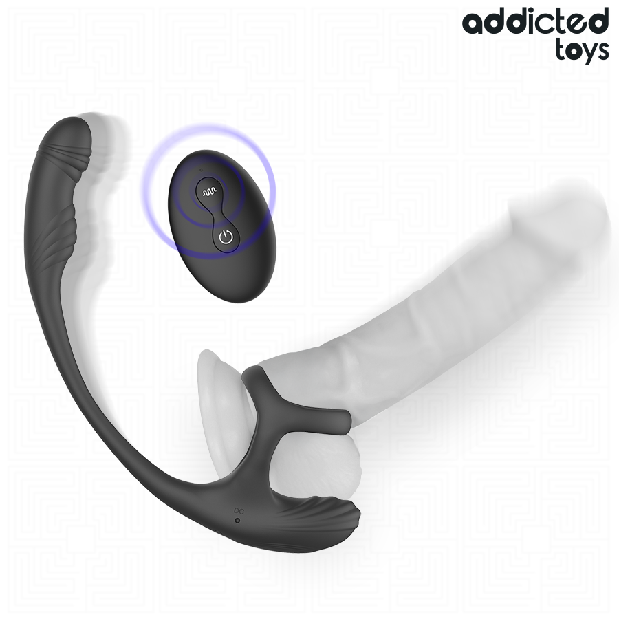 Addicted Toys - Analplug Mit Vibration, 360°-Wellung Und Hodenstimulator
