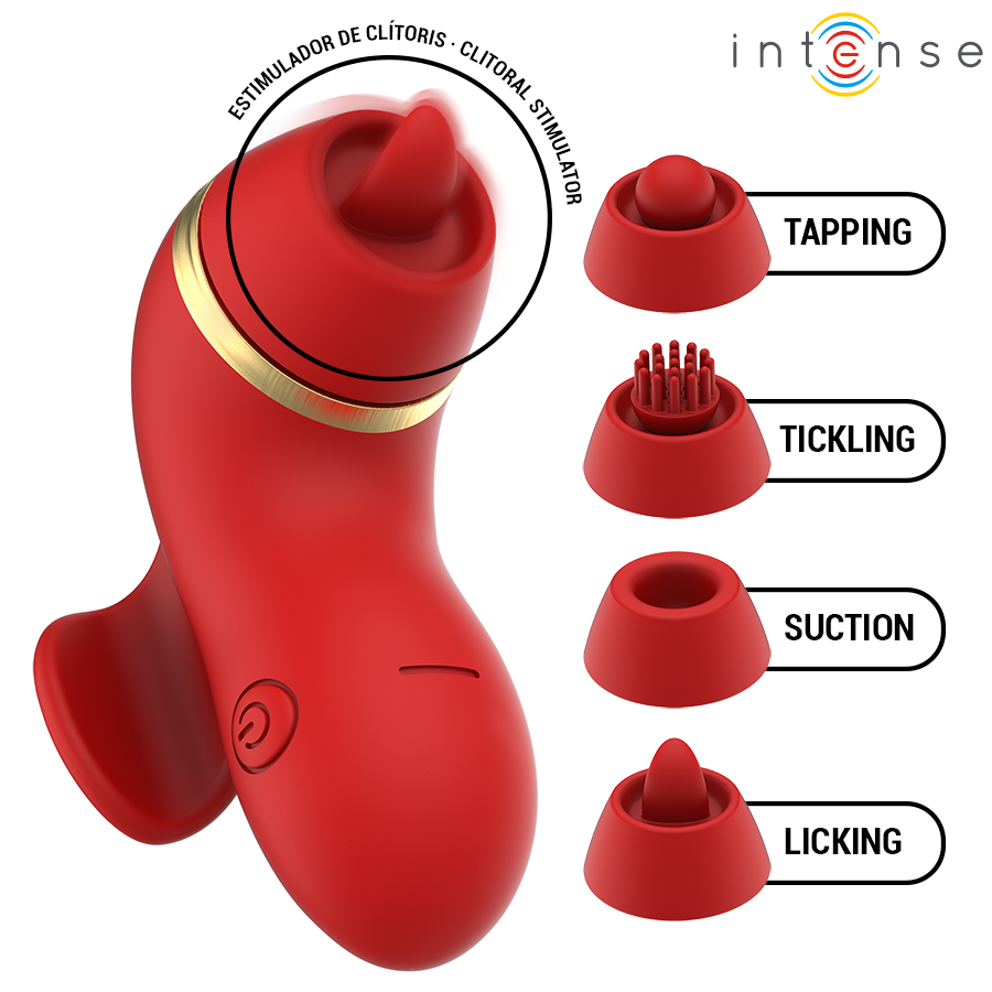 INTENSE - Multifunktionaler Patty-Stimulator mit 4 Aufsätzen für individuelle Vergnügung