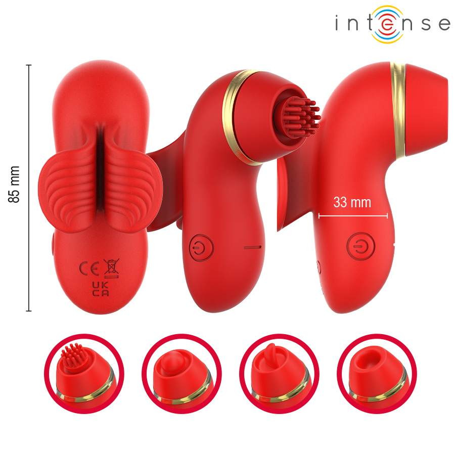 INTENSE - Multifunktionaler Patty-Stimulator mit 4 Aufsätzen für individuelle Vergnügung