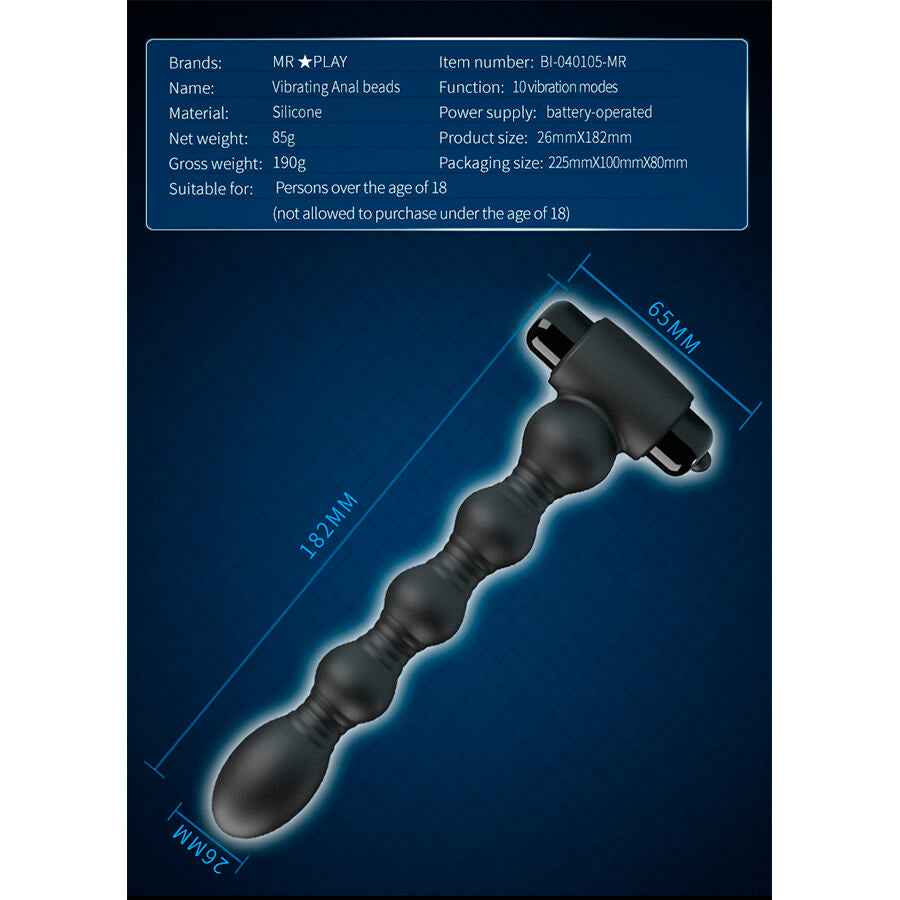 MR PLAY - VIBRIERENDER ANALPLUG-MASSAGER