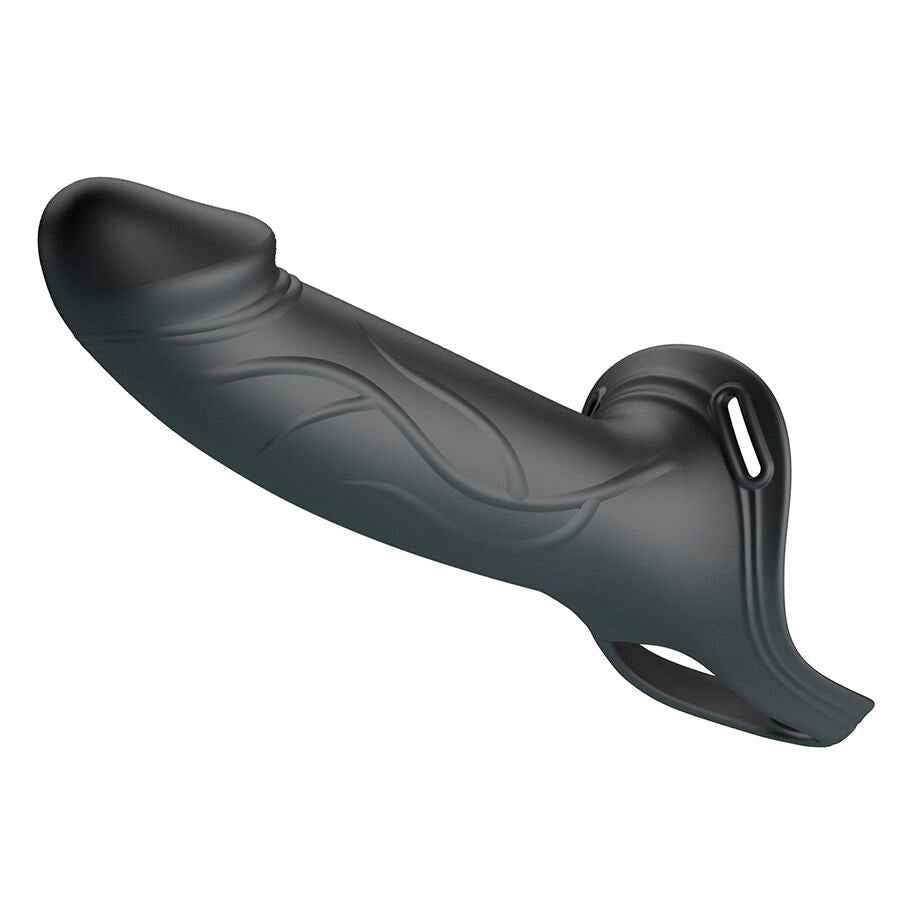 PRETTY LOVE - LANDON BLACK VIBRATING STRAP-ON
