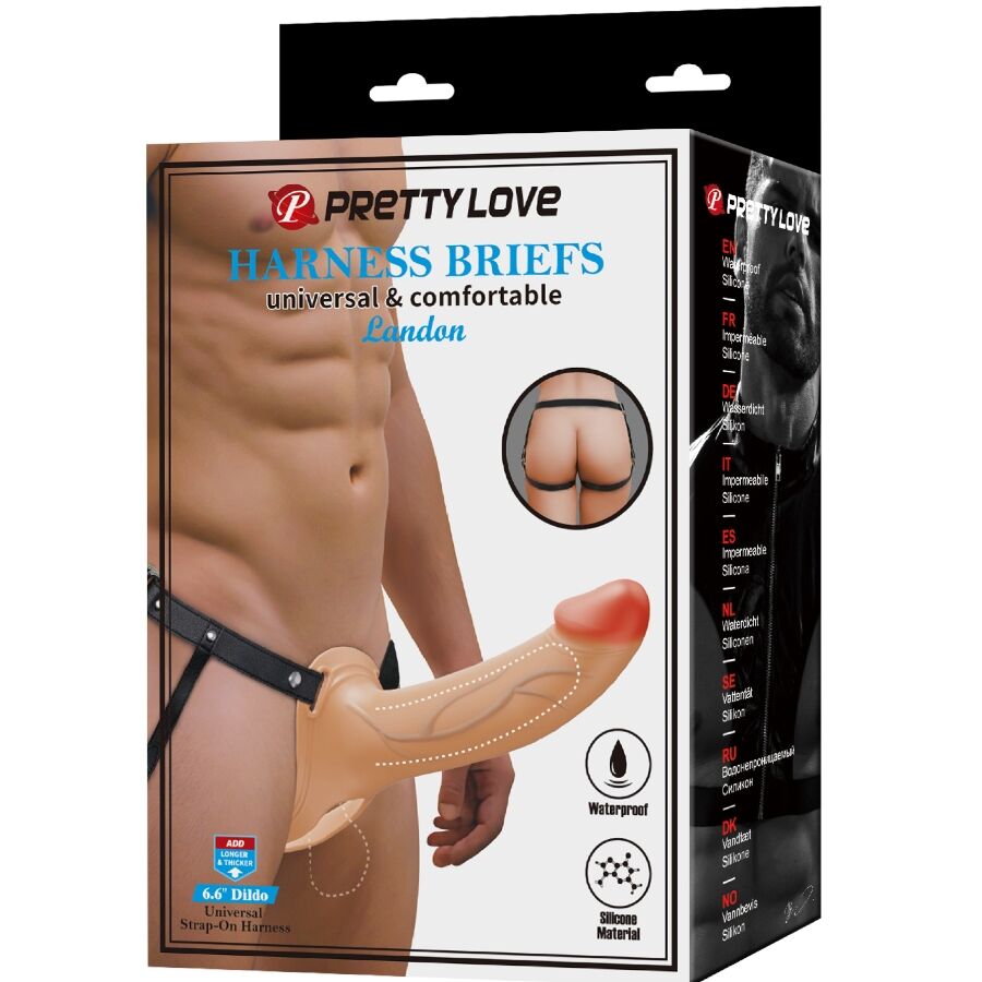 Pretty Love - Landon Vibration Strap-On for Light Skin