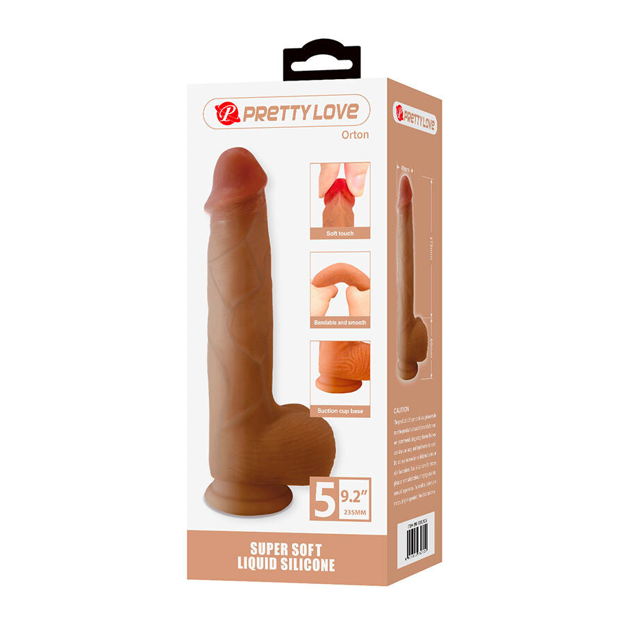 Pretty Love - Orton Realistic Dildo with Suction Cup 23.5 cm - Ø 4.9 cm