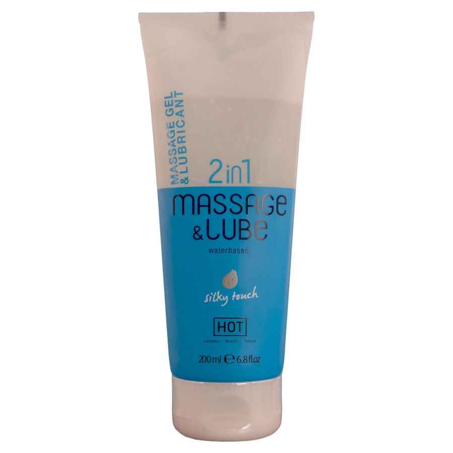 HOT - MASSAGE- & GLEITGEL 2IN1 SILKY TOUCH 200 ML