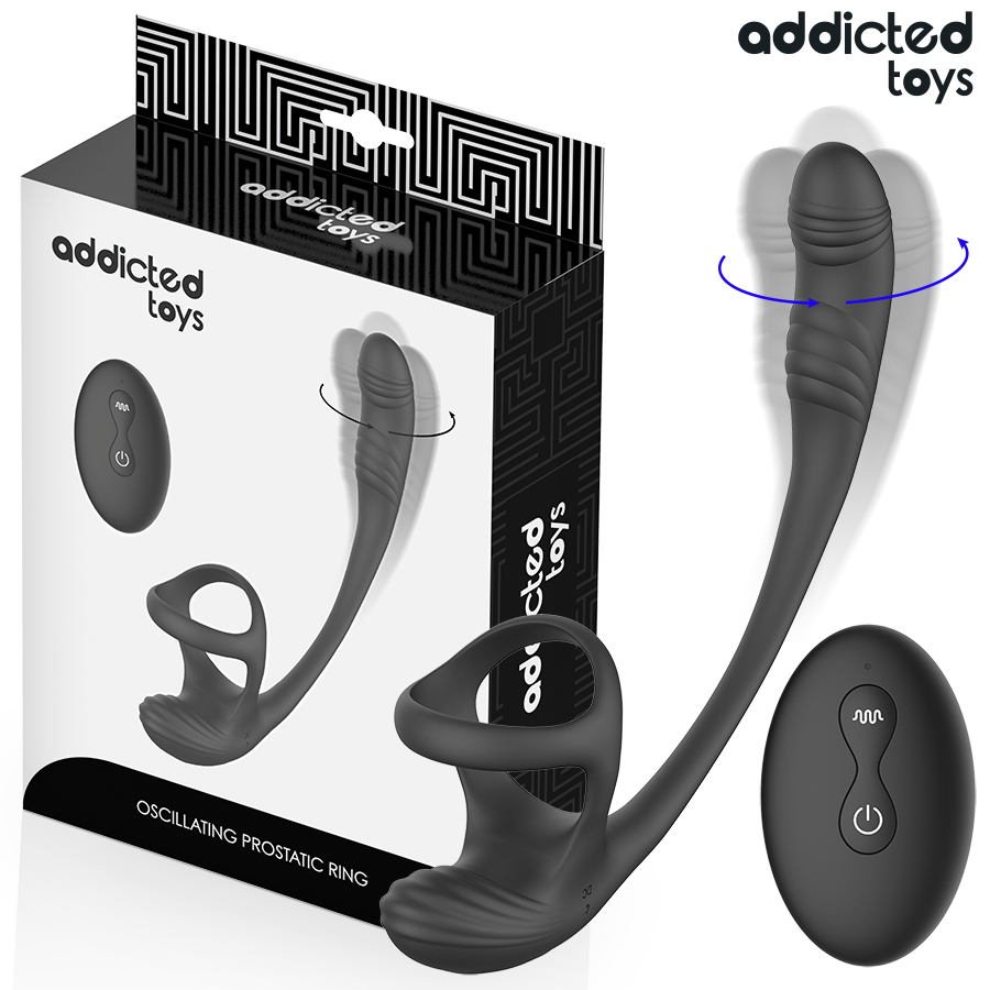 Addicted Toys - Analplug Mit Vibration, 360°-Wellung Und Hodenstimulator