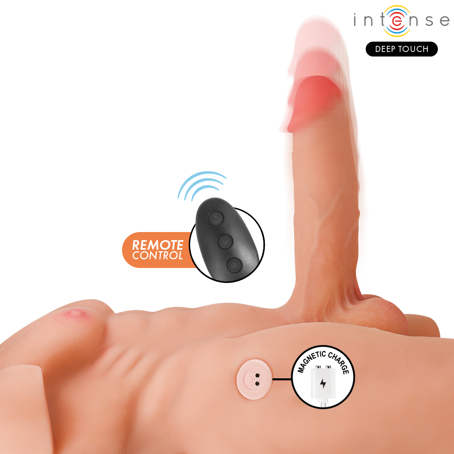 Intense Deep Touch - Marty Torso with Anus and Realistic Dildo with Pressure and Vibration Functions, Remote Control, 6.2 kg