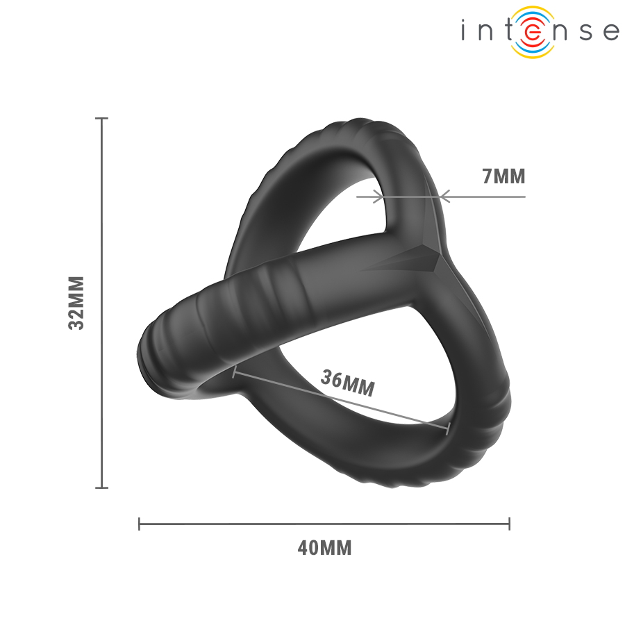 Intense - John Adjustable Triple Cock Ring Model 4