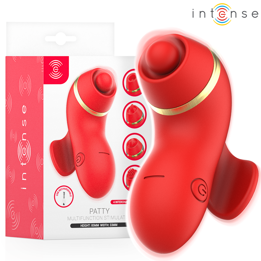 INTENSE - Multifunktionaler Patty-Stimulator mit 4 Aufsätzen für individuelle Vergnügung