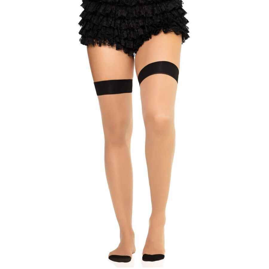 LEG AVENUE - 1963 SPANDEX-STRÜMPFE MIT NÄHTEN IM HINTERTEIL, SCHWARZ - EINHEITSGRÖSSE