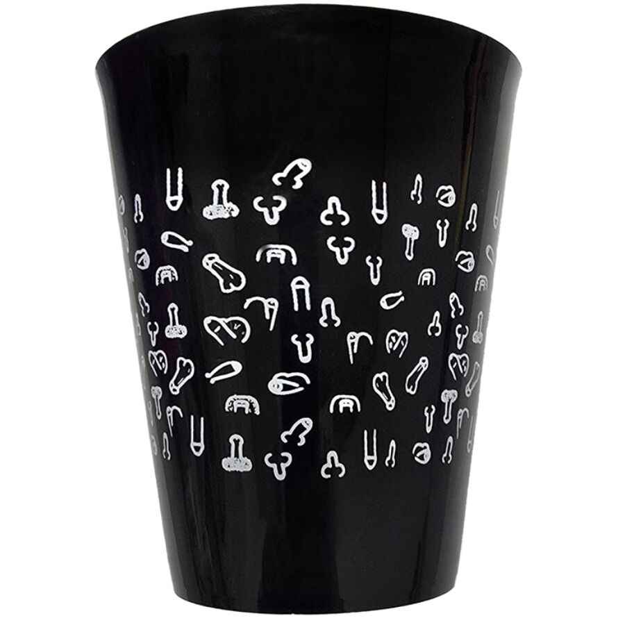 DIABLO PICANTE - SCHWARZE TASSE 500 ML MIT WEISSEN PENISSEN