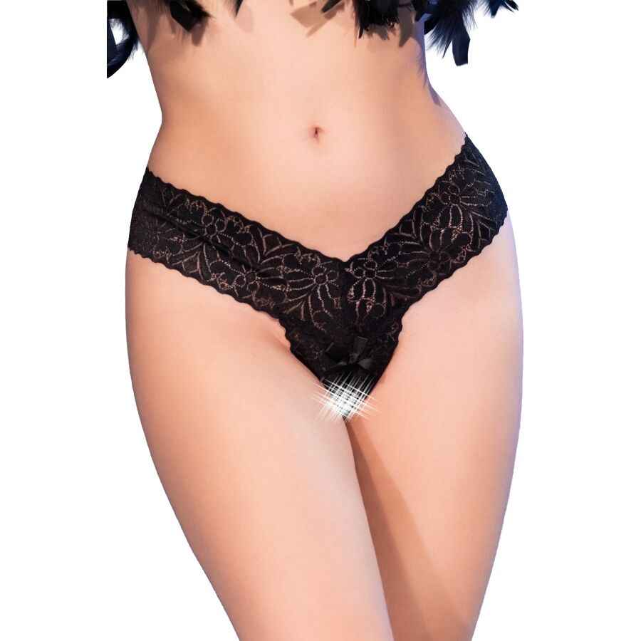 CHILIROSE - CR 4885 SCHWARZE TIEFGANGSHÄNDER MIT OFFENEM SCHRITT S