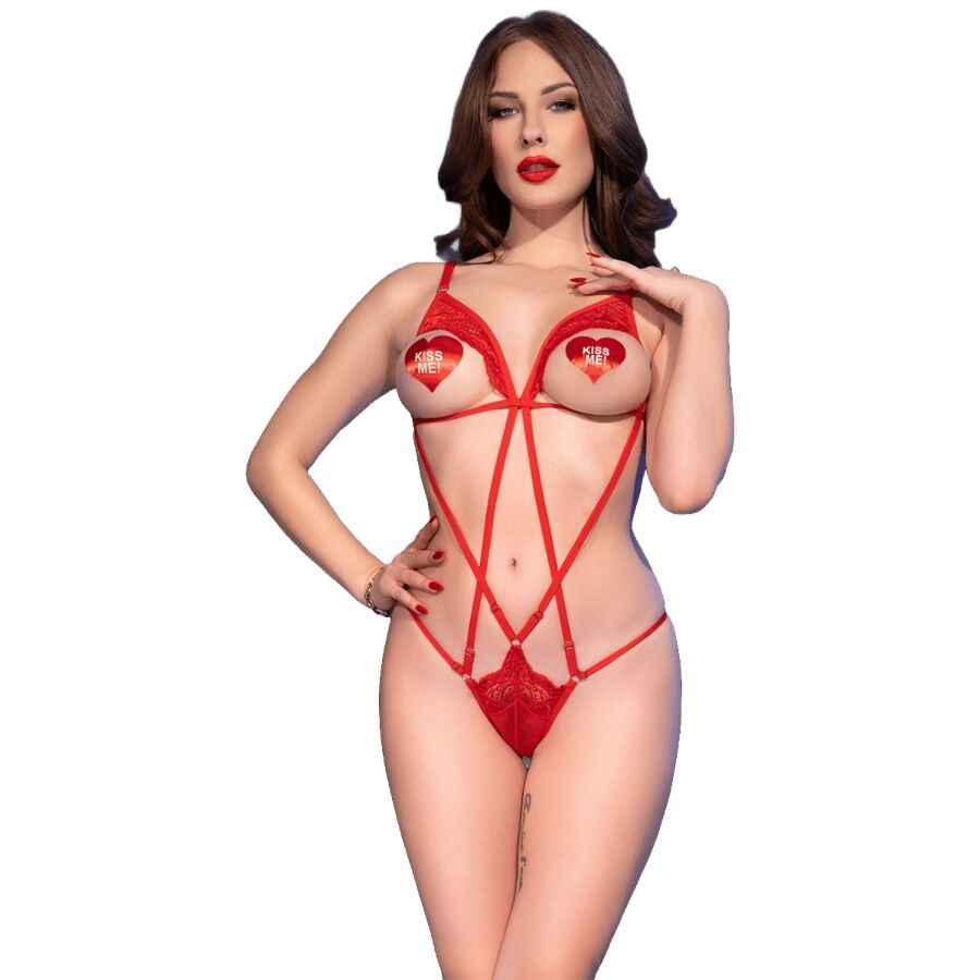 CHILIROSE - CR 4888 ROTES BODY-SET S/M
