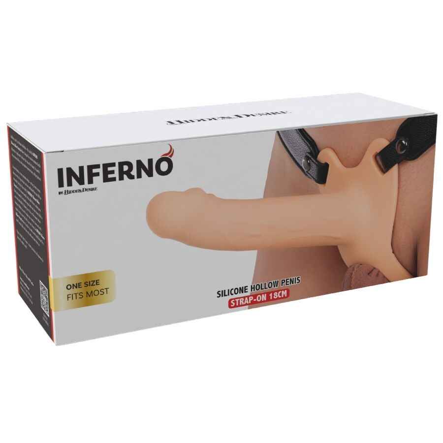 HIDDEN DESIRE - INFERNO PENIS-SLEEVE-STRAP-ON-SILIKON 18 CM