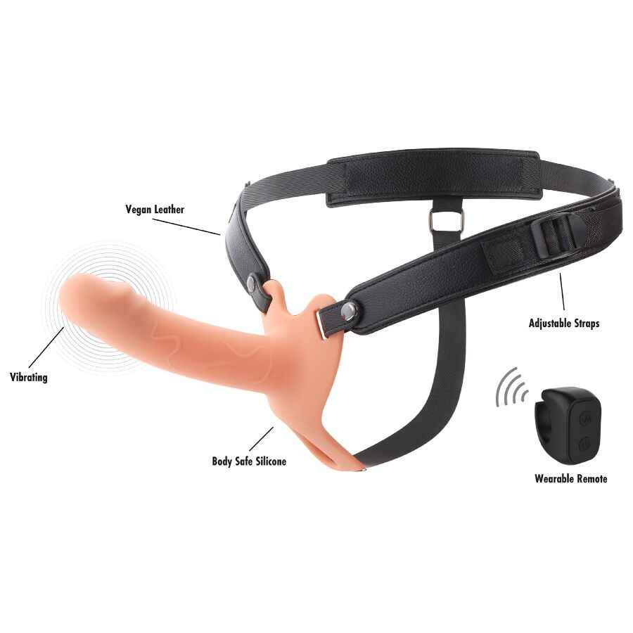 HIDDEN DESIRE - INFERNO VIBRIERENDER PENIS-SLEEVE ZUM AUFSCHNALLEN 16 CM
