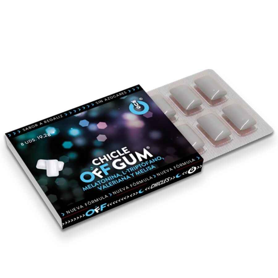 WUG GUM - OFF AUS BALLERINA, TRYPTOPHAN, ZITRONENMELISSE UND MELATONIN 1 X 8 EINHEITEN