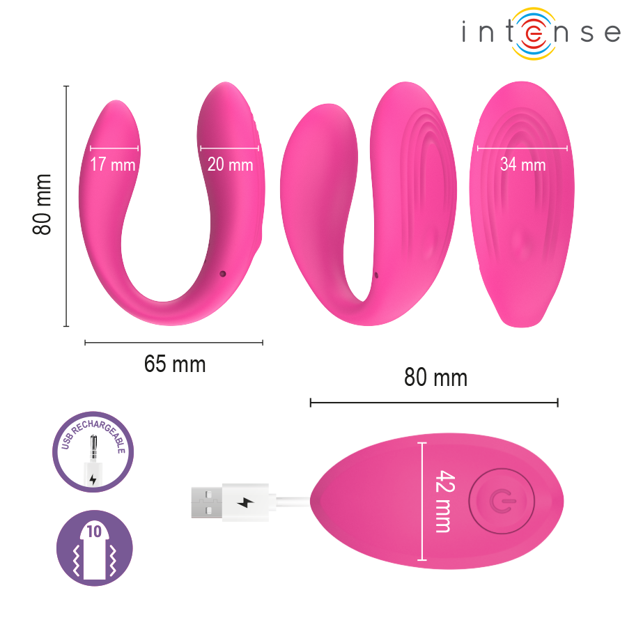 INTENSE - NORA VIBRATIONSKLEMMENSTIMULATOR PINK