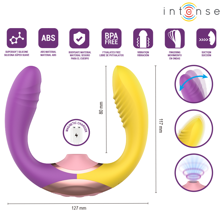 INTENSE - WILLOW 3-IN-1 SAUG- UND VIBRATIONSSTIMULATOR