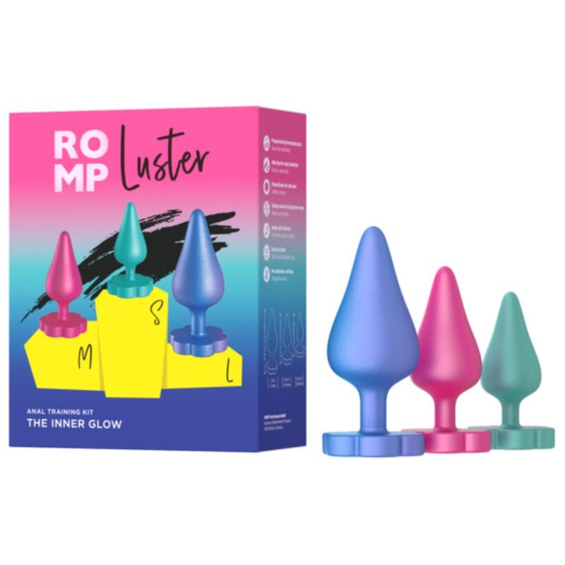 Romp - Luster Anal Training Set S/M/L with Flower-Shaped Base