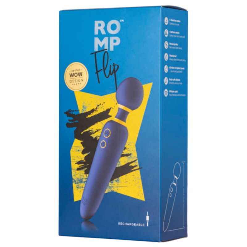 ROMP - FLIP VIBRATIONSSTAB, LEISE, 10 MODI, BLAU