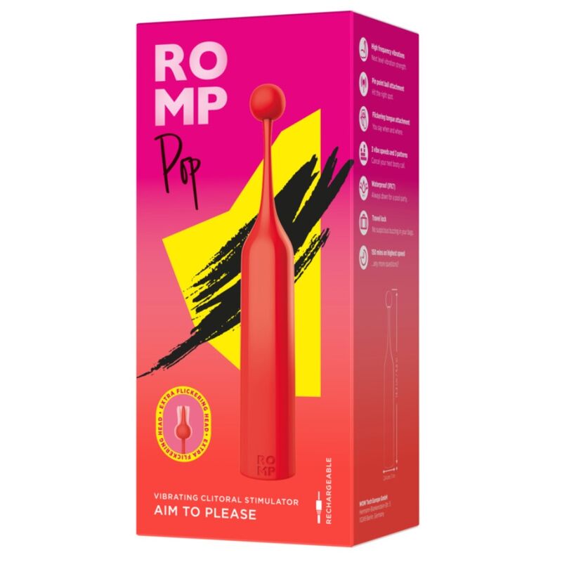 Romp - Pop High-Frequency Clitoral Stimulator Red
