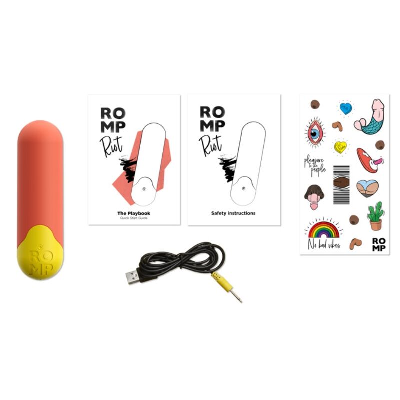 ROMP - RIOT MULTIFUNKTIONS-VIBRATIONSKUGEL ORANGE + GELB