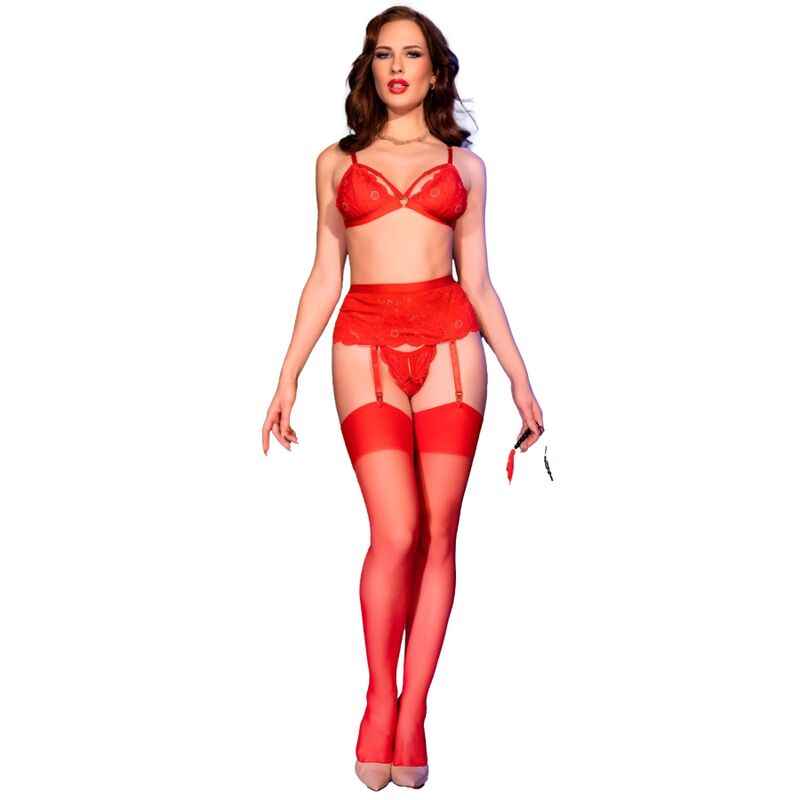 CHILIROSE - CR 4895 5-TEILIGES SET ROT M