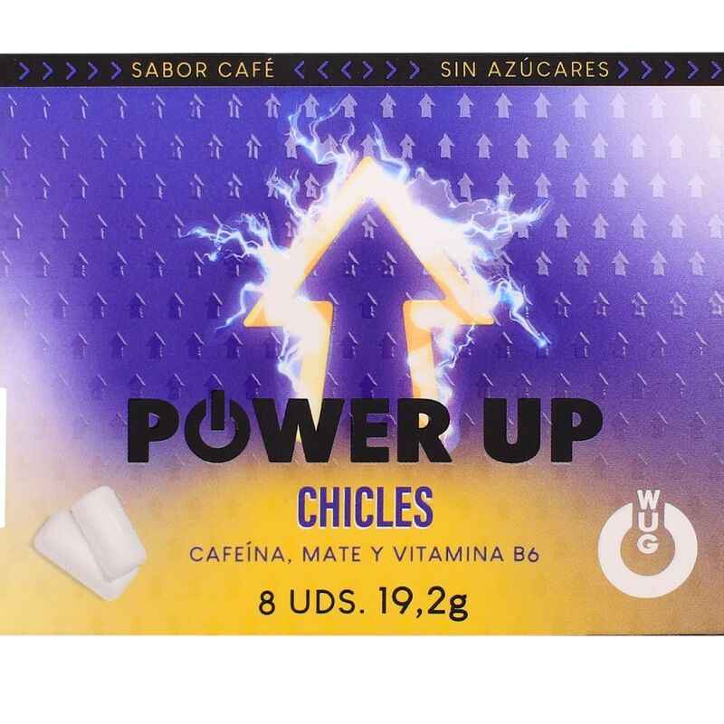WUG Power Up Energiekaugummi für Konzentration und Ausdauer 8 Stück