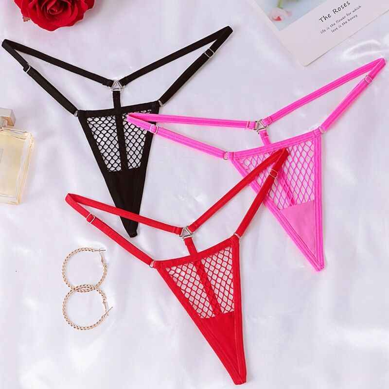 CHILIROSE - CR 4856 MICRO THONG REJILLA NEON PINK S/M