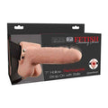 FETISH FANTASY SERIES - REALISTISCHER, VIBRIERENDER HOHL-STRAP-ON MIT HODEN, 17,8 CM