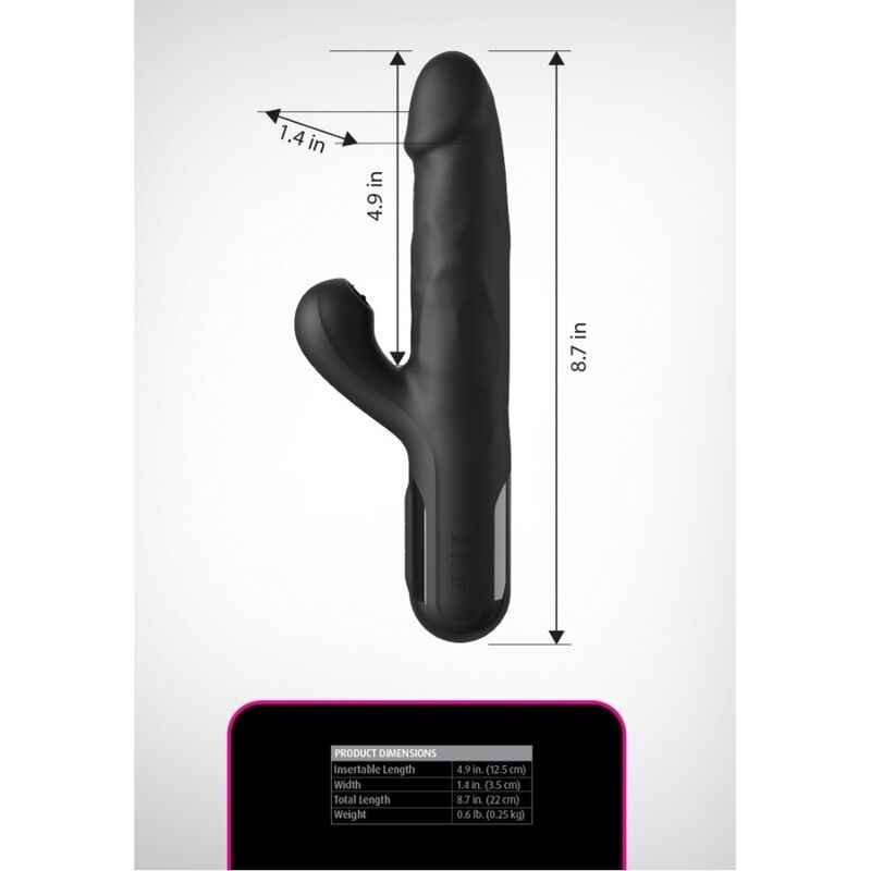 FETISH FANTASY SERIES - SONIX SILIKON-THRUSTER-HASE-VIBRATOR SCHWARZ