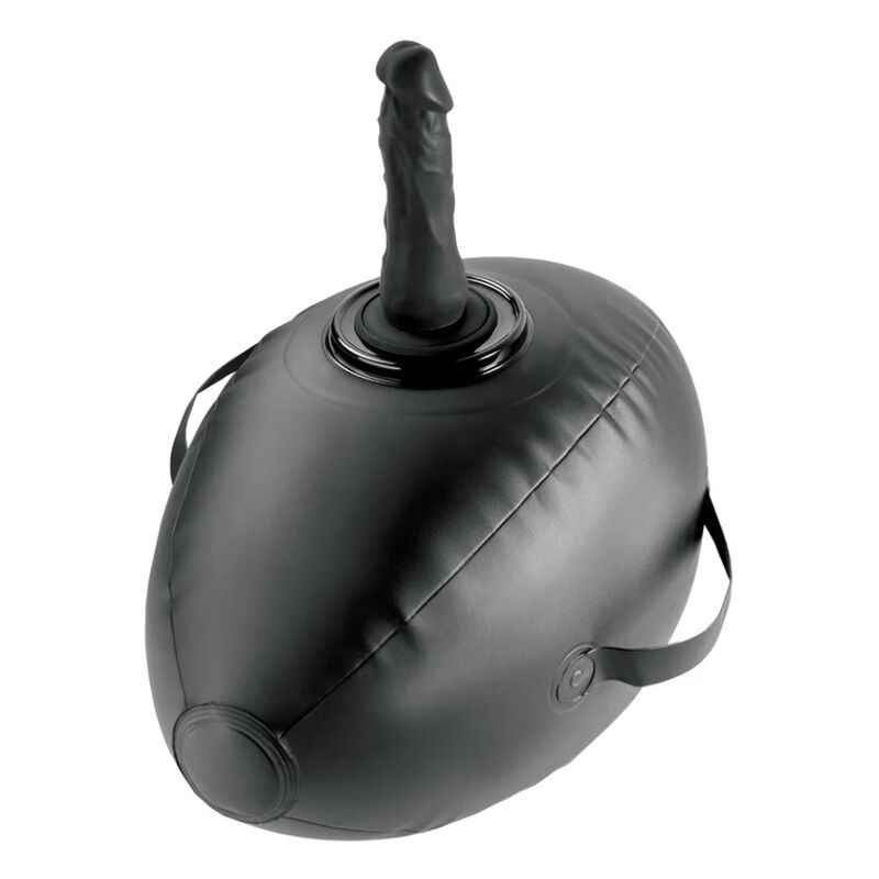 FETISH FANTASY SERIES - AUFBLASBARER LIEBESBALL MIT DILDO, SCHWARZ, 41,9 CM