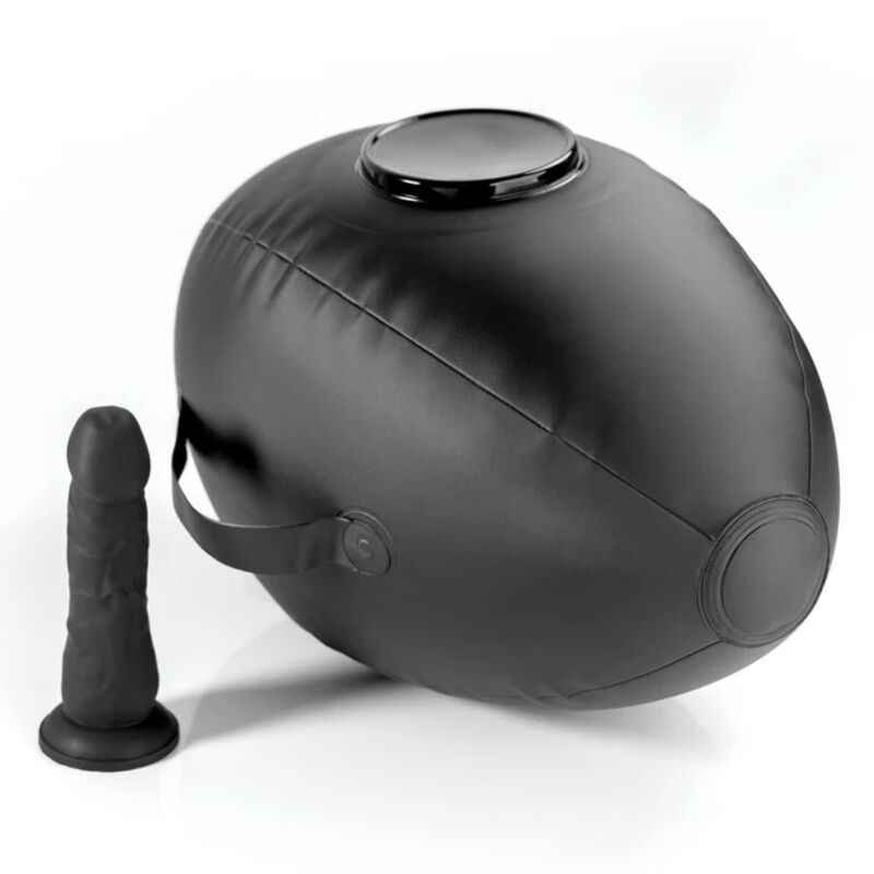 FETISH FANTASY SERIES - AUFBLASBARER LIEBESBALL MIT DILDO, SCHWARZ, 41,9 CM