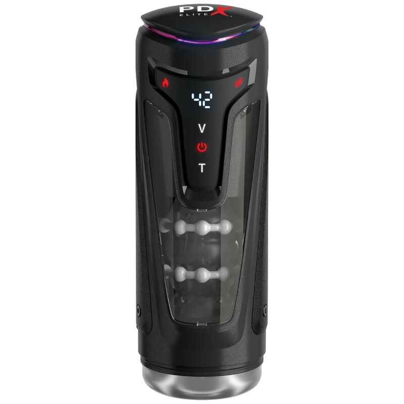 PDX ELITE - MOTO-BATOR PRO THRUSTING STROKER AUTOMATISCHER VIBRATIONS- UND WÄRME-MASTURBATOR 26,5 CM
