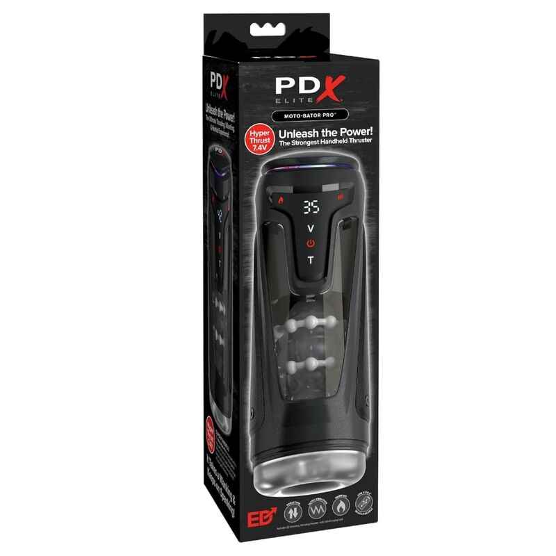 PDX ELITE - MOTO-BATOR PRO THRUSTING STROKER AUTOMATISCHER VIBRATIONS- UND WÄRME-MASTURBATOR 26,5 CM