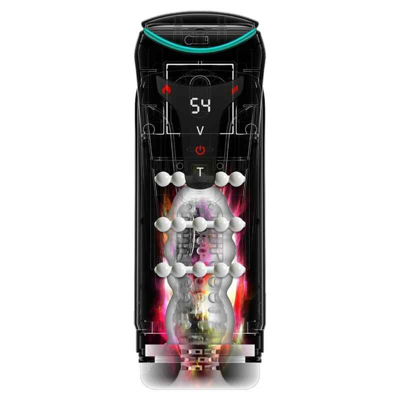 PDX ELITE - MOTO-BATOR PRO THRUSTING STROKER AUTOMATISCHER VIBRATIONS- UND WÄRME-MASTURBATOR 26,5 CM