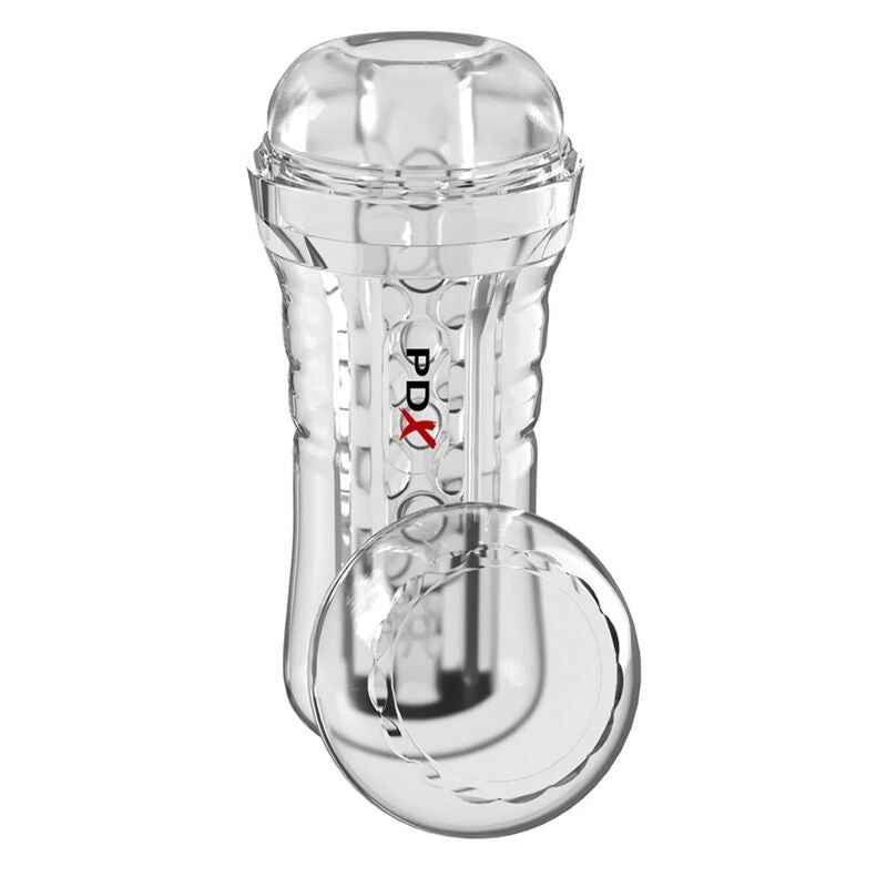 PDX ELITE – VIEWTUBE PLUS TRANSPARENTER STROKER MIT DURCHSICHT UND EZ-GRIP, 21 CM