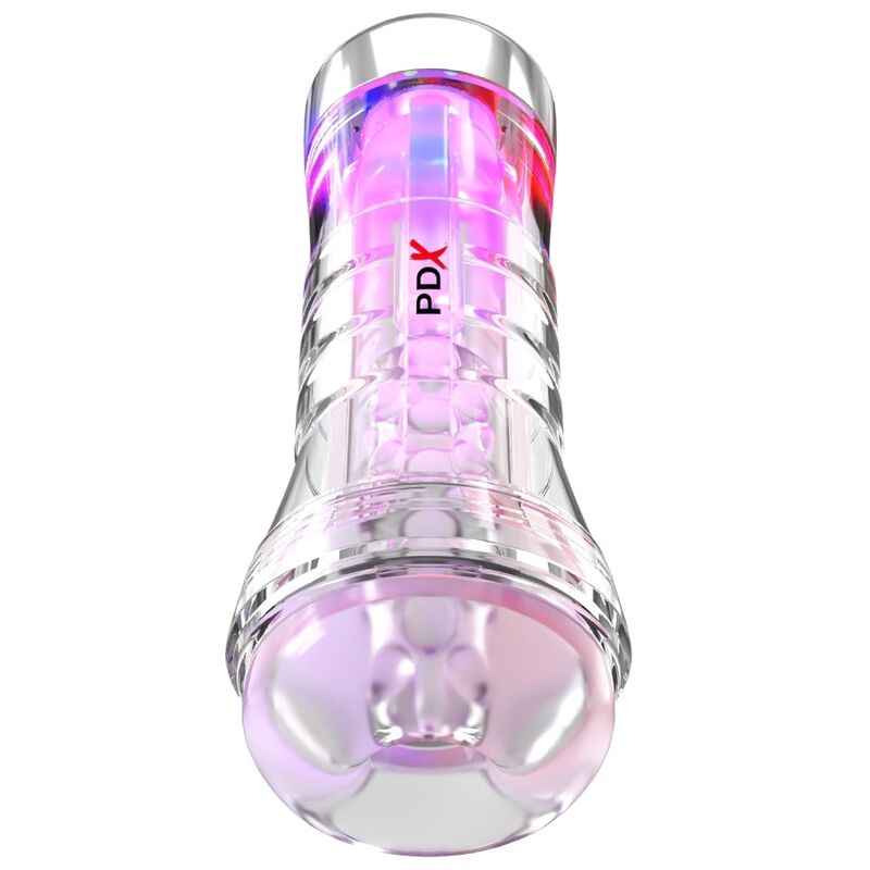 PDX ELITE - VIEWTUBE XXL LED TRANSPARENT STROKER 27,3 CM