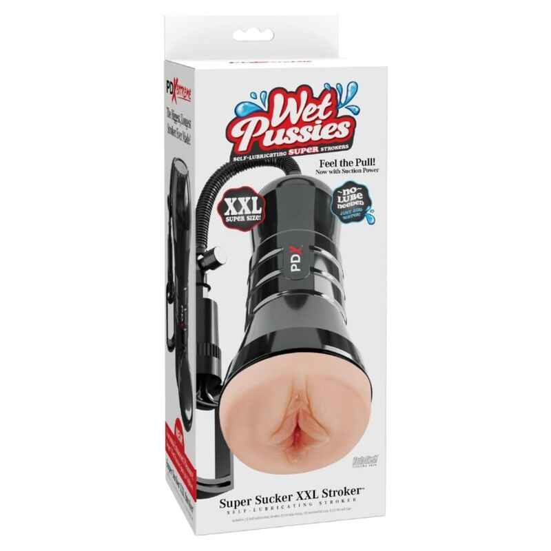 PDX EXTREME – WET PUSSIES SUPER SUCKER XXL LEICHTER VAGINA-STROKER MIT SAUGFUNKTION 27,3 CM