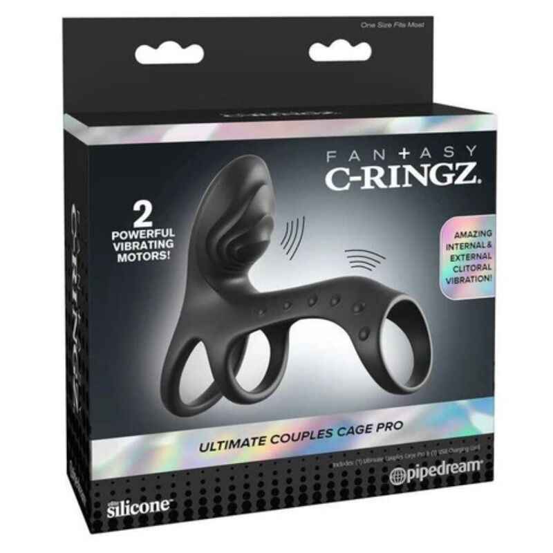 FANTASY C-RINGZ – ULTIMATIVER PAAR-CAGE-PRO-VIBRATIONS-PENISRING 19,5 CM