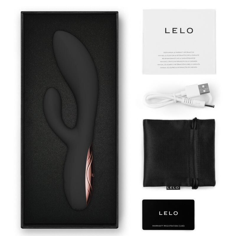 Lelo - Ina Thrust Rabbit Stoßvibrator Schwarz