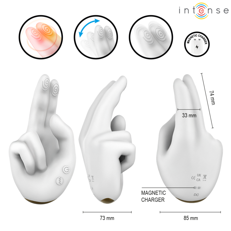 INTENSE - JIMMY HANDGEFORMTER MULTIFUNKTIONSSTIMULATOR MIT VIBRATION UND WÄRME