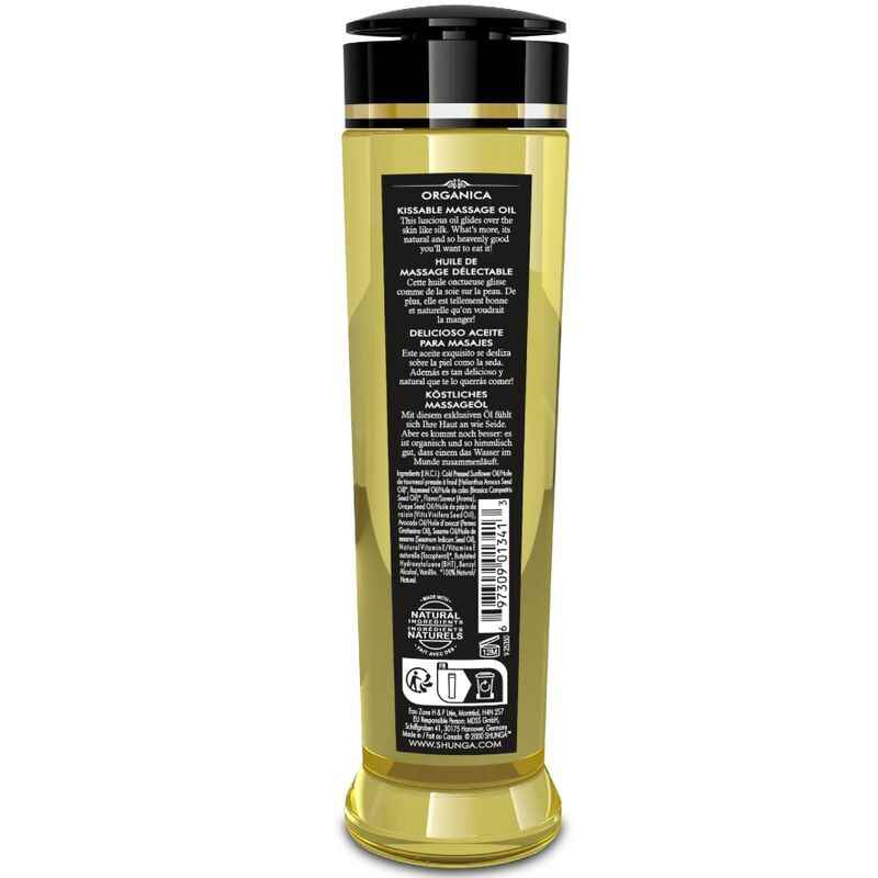 SHUNGA – BIO-MASSAGEÖL MIT HIMBEERDUFT, 240 ML