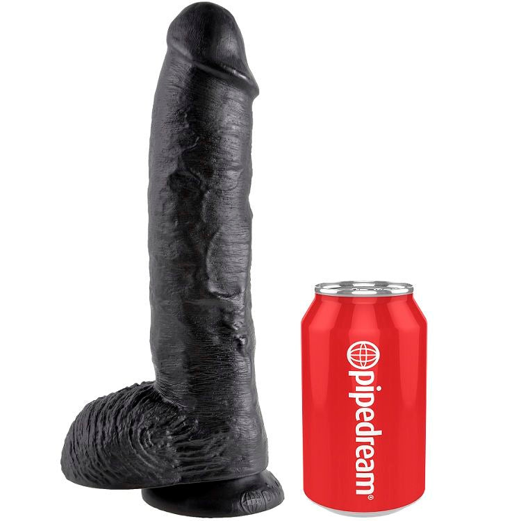 King Cock - Black Dildo With Balls 25.4 cm