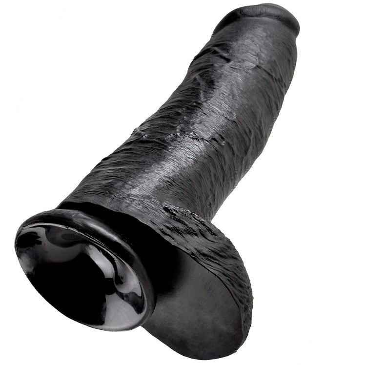 KING COCK - DILDO SCHWARZ MIT EIER 30.48 CM