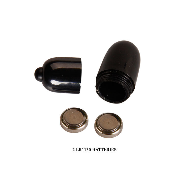 Schwarzer Vibratorring von PRETTY LOVE MALE, flexible Silikon, für intensive Stimulation, auf weißem Hintergrund.