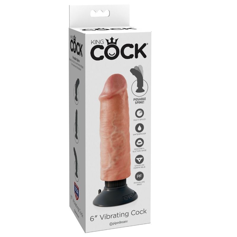 King Cock - Vibratordildo 15.24 Cm Natãœrlich