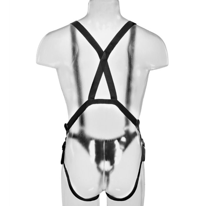 King Cock - 25.5 cm Hollow Strap-On Harness System Flesh