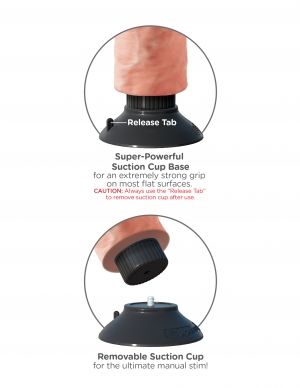 KING COCK - VIBRATORDILDO 20.32 CM NATÜRLICH