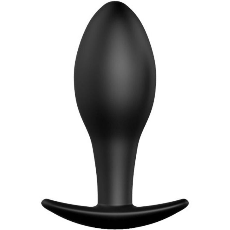 Schwarzer Silikon-Analplug von PRETTY LOVE BOTTOM, 8,5 cm lang, glatte Oberfläche, für angenehmes Tragegefühl.
